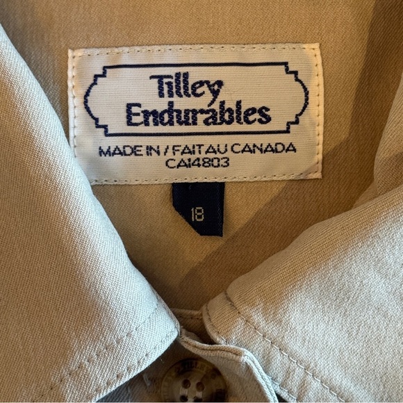 VTG Tilley Endurables Canada Jacket Women's Sz 18 Utility Outdoor Gorpcore READ - Picture 11 of 13